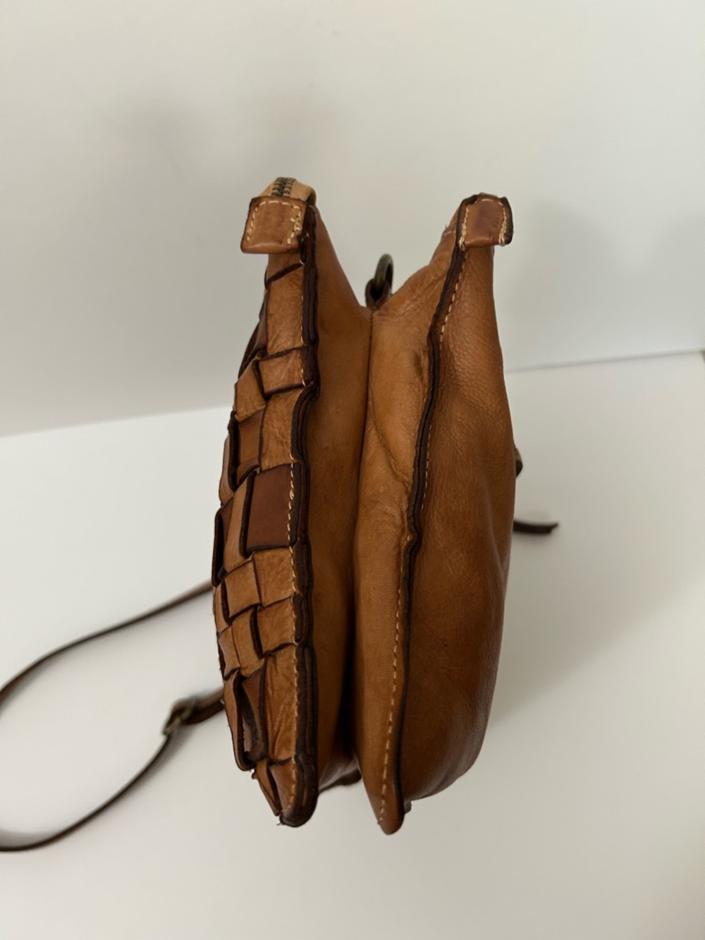 Constanza Rota - Woven Leather Crossbody Bag. Made in Italy - Picture 4 of 16